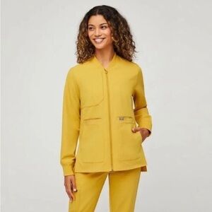 FIGS Gold Scrub Jacket